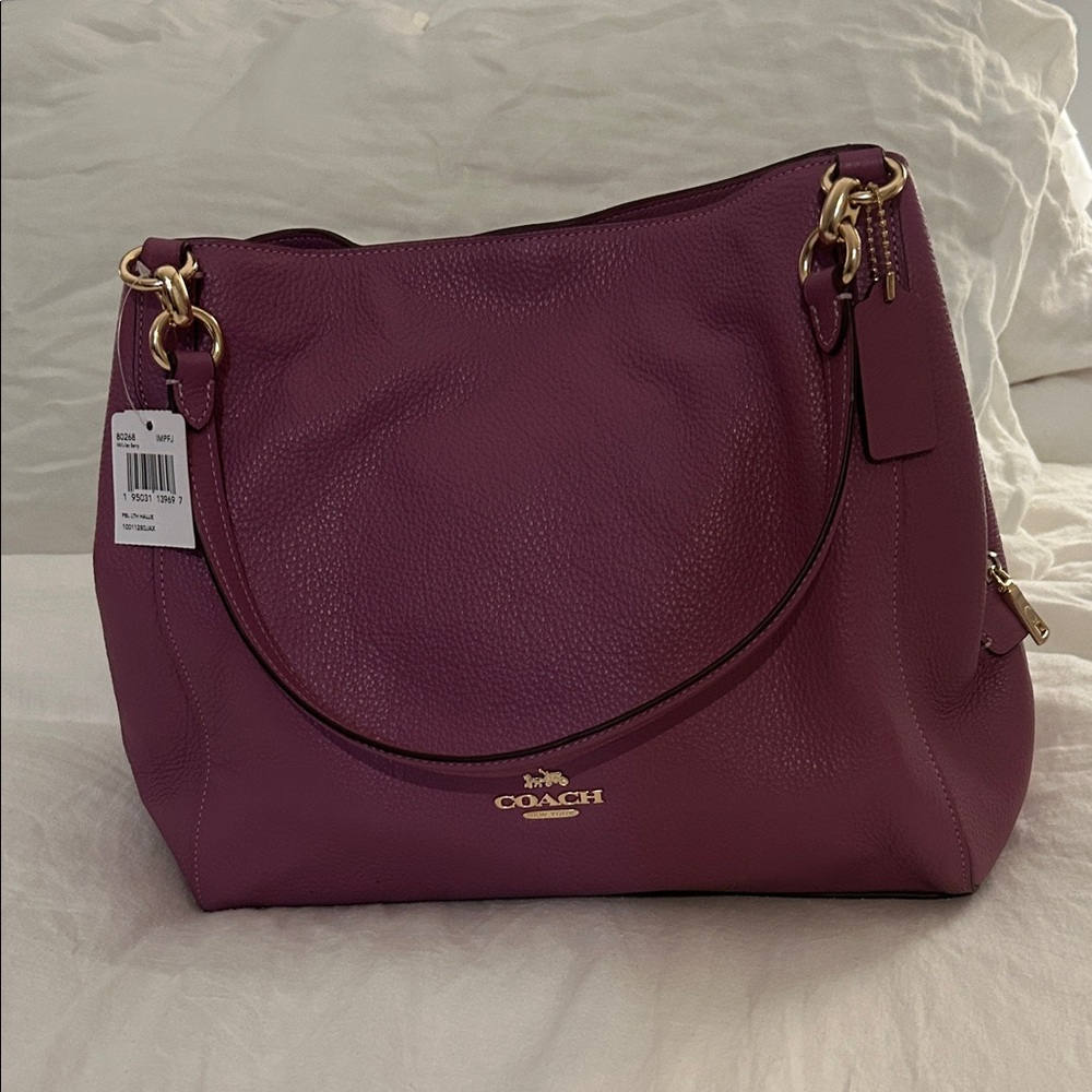 Coach Hallie Lilac Berry Shoulder Bag, brand new with tag.